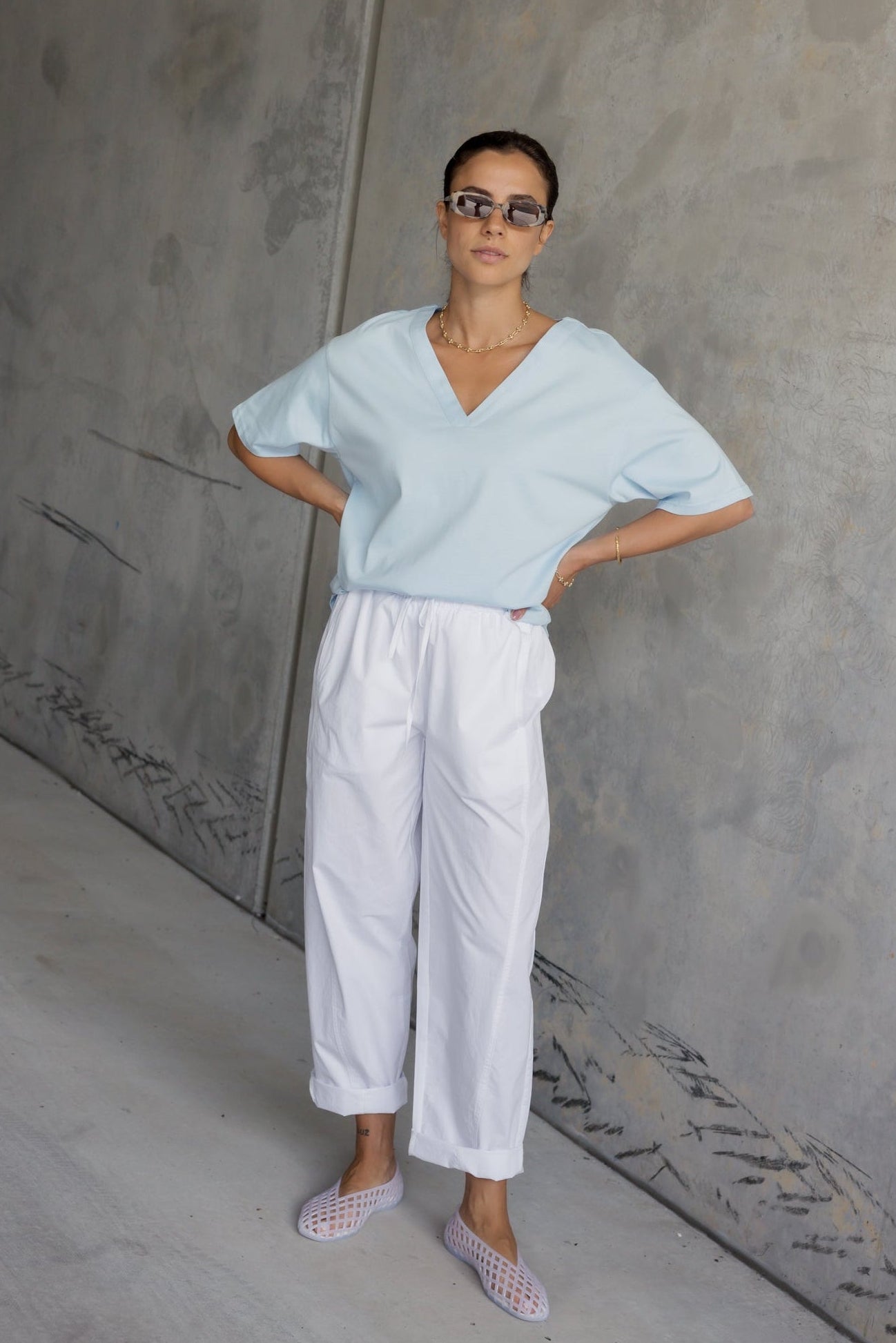 OCTUS Pants White