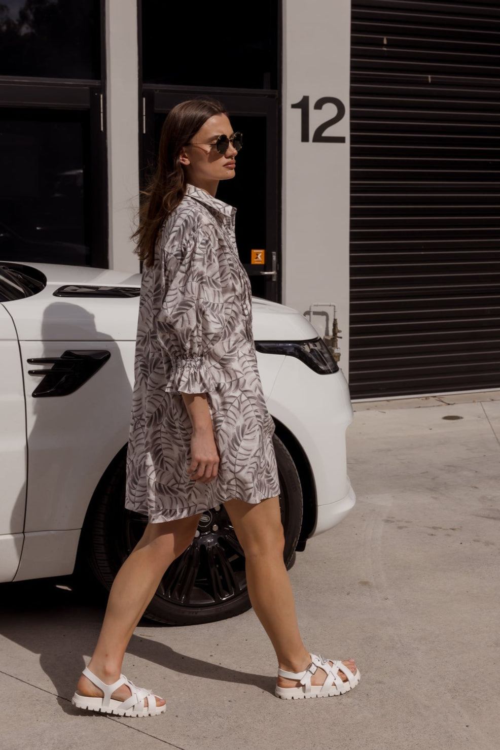 BERKEN Dress Coco Leaf Print