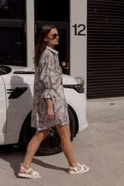 BERKEN Dress Coco Leaf Print