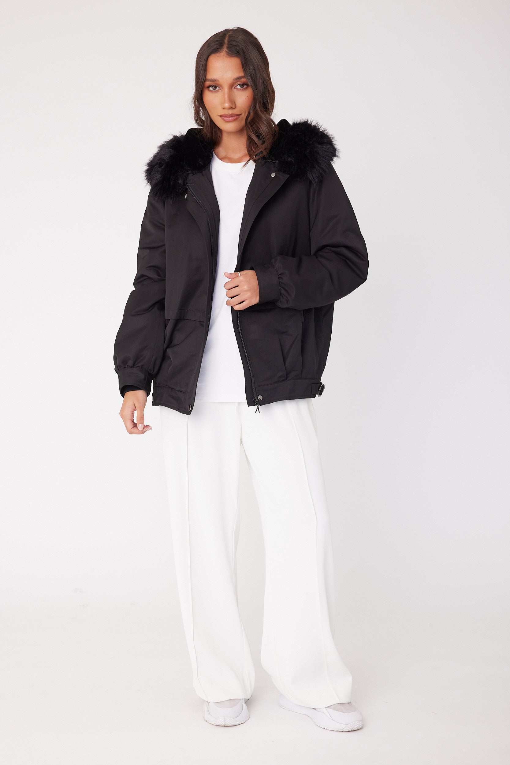 LENNOX Faux Jacket Black
