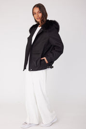 LENNOX Faux Jacket Black