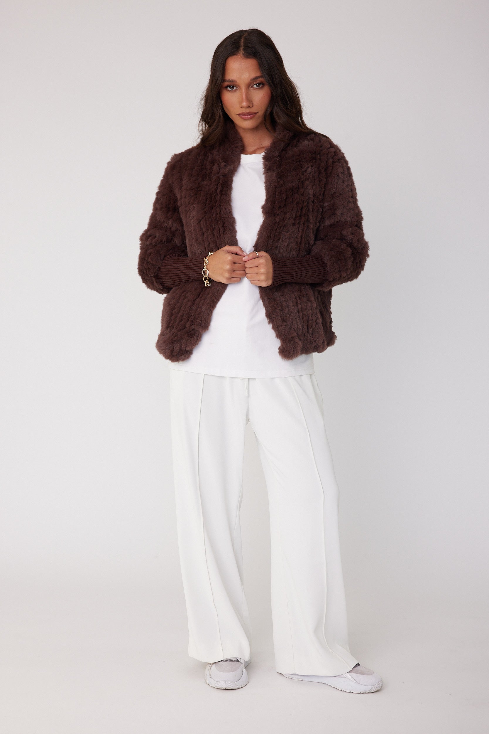 TETTO Faux Jacket Chocolate