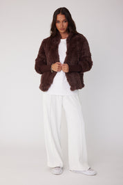 TETTO Faux Jacket Chocolate