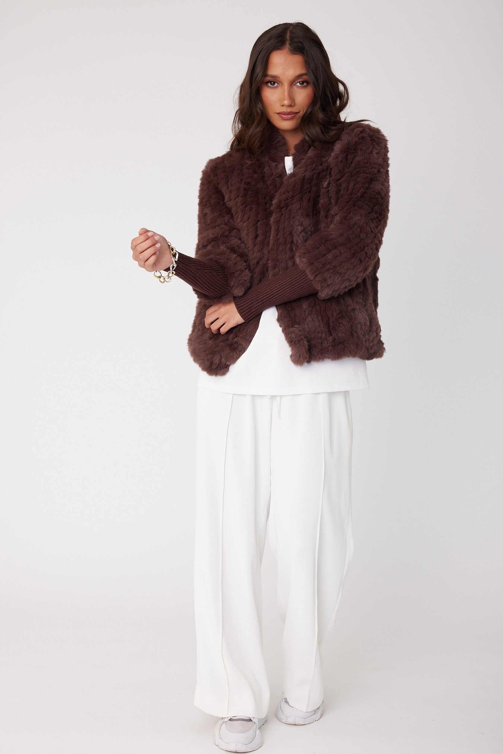 TETTO Faux Jacket Chocolate