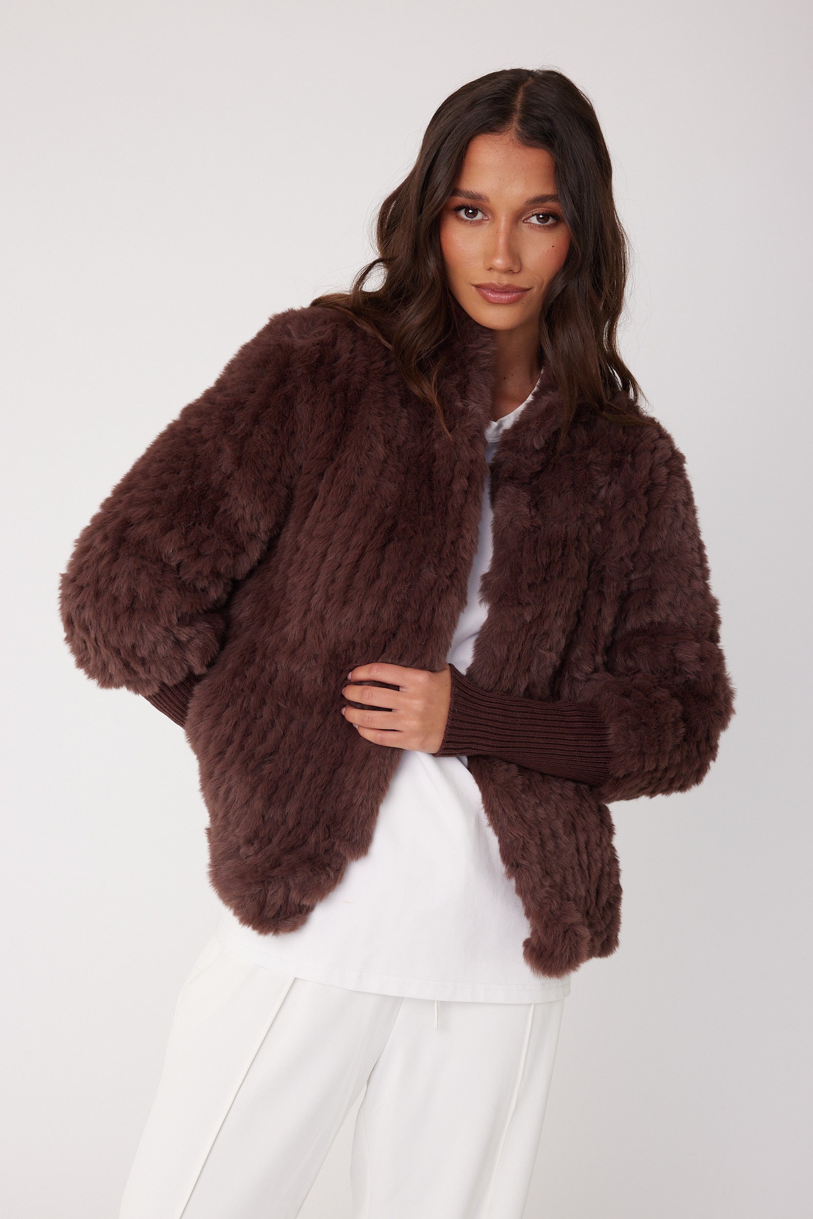 TETTO Faux Jacket Chocolate