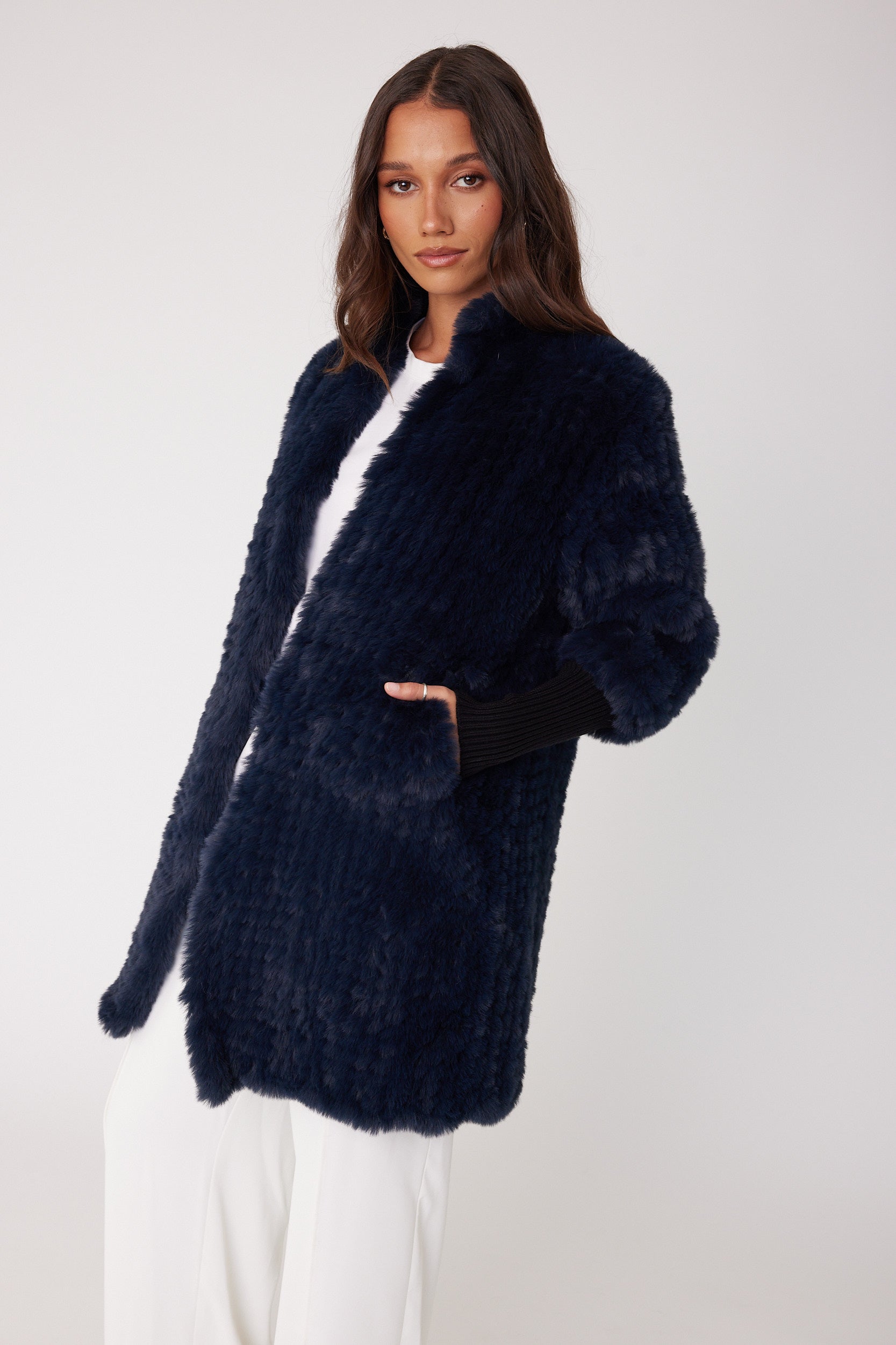 SUTTI Faux Jacket Navy