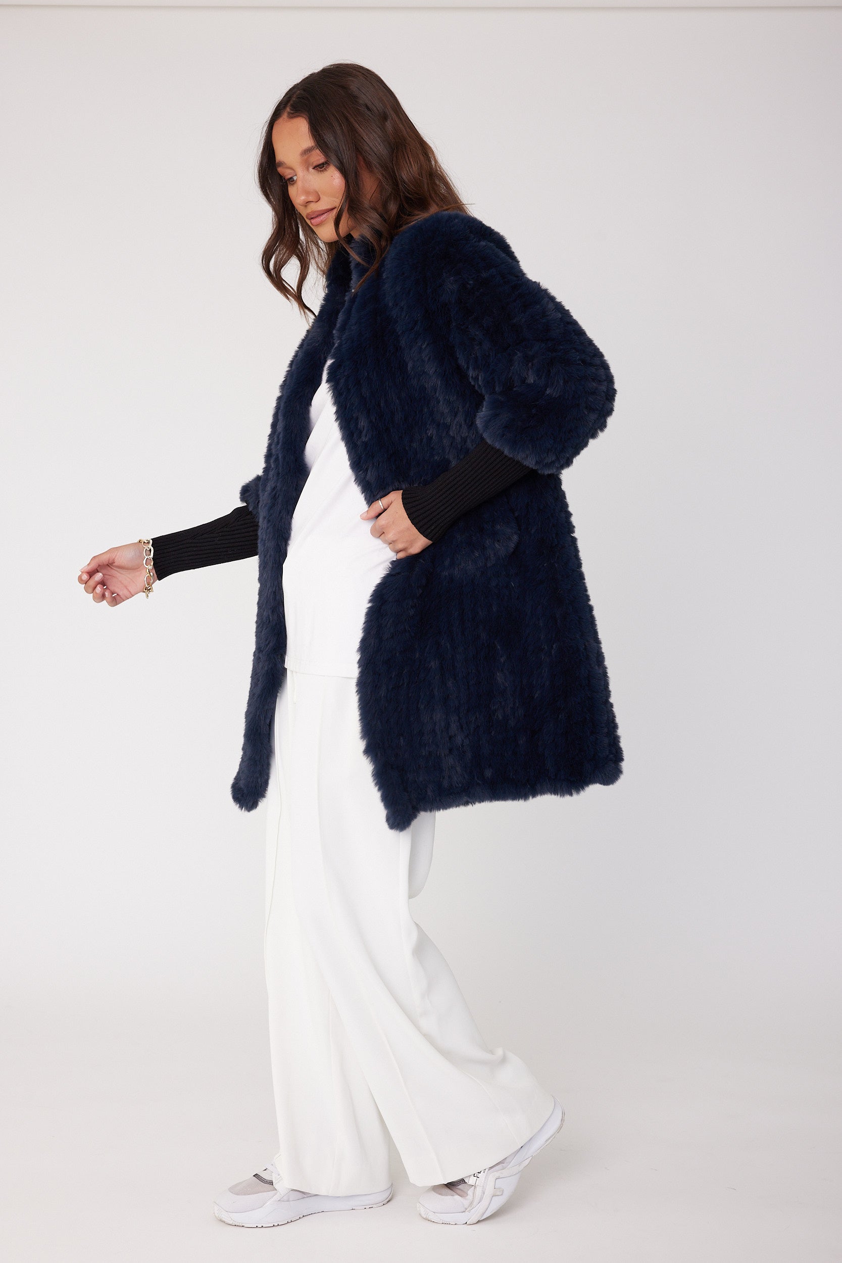 SUTTI Faux Jacket Navy
