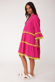 CHARLIE Dress Hot Pink