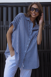 ROGUE Shirt Navy Stripe
