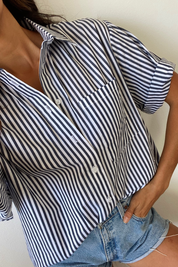 ROGUE Shirt Navy Stripe