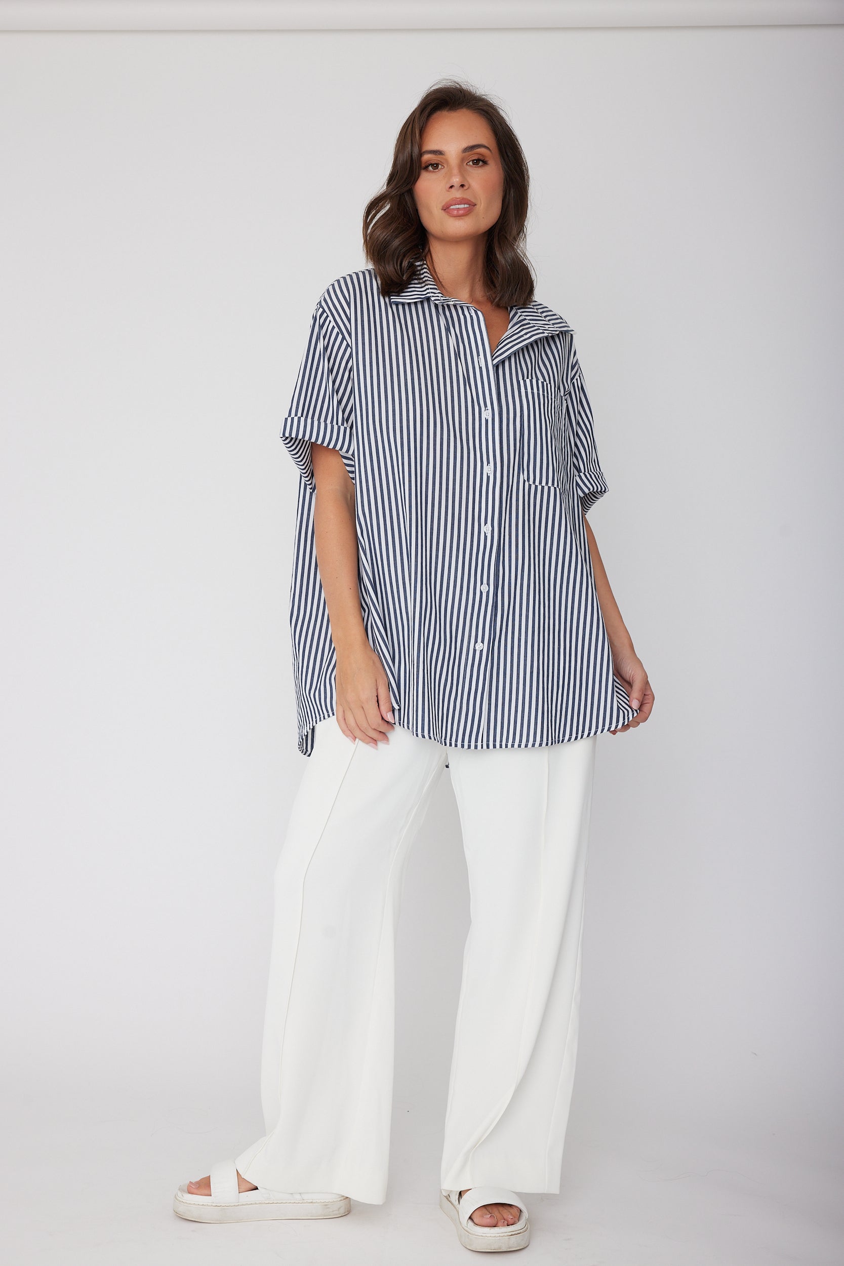 ROGUE Shirt Navy Stripe