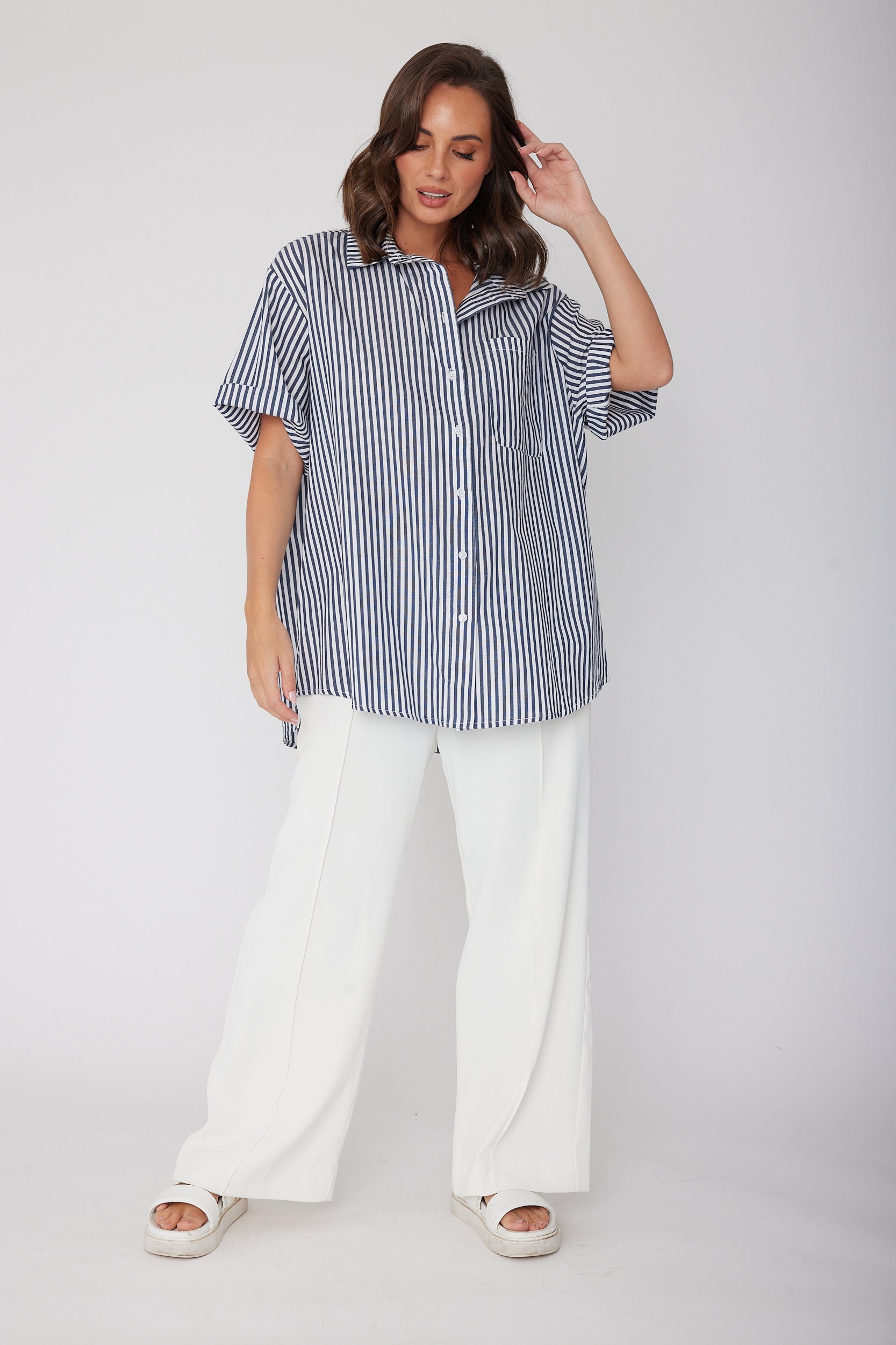 ROGUE Shirt Navy Stripe