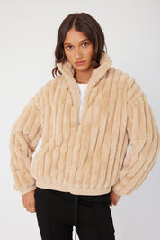 CHILLI Faux Jacket Beige