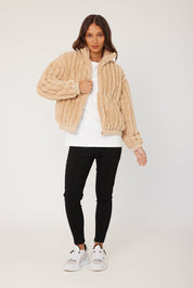 CHILLI Faux Jacket Beige