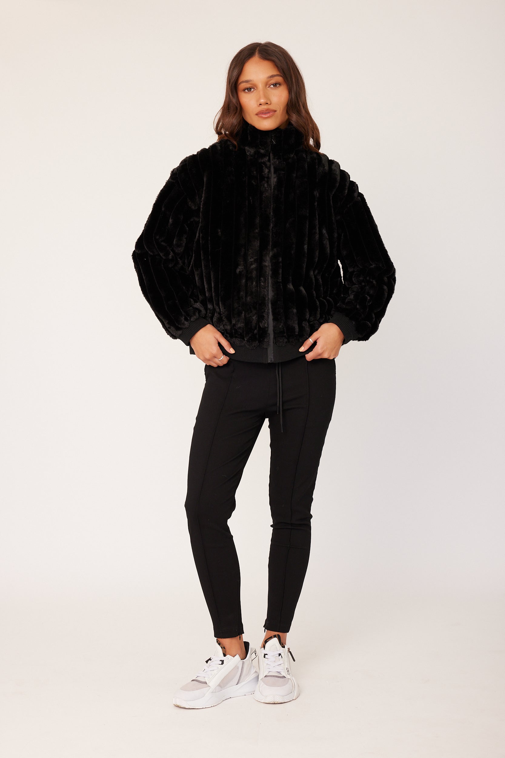 CHILLI Faux Jacket Black