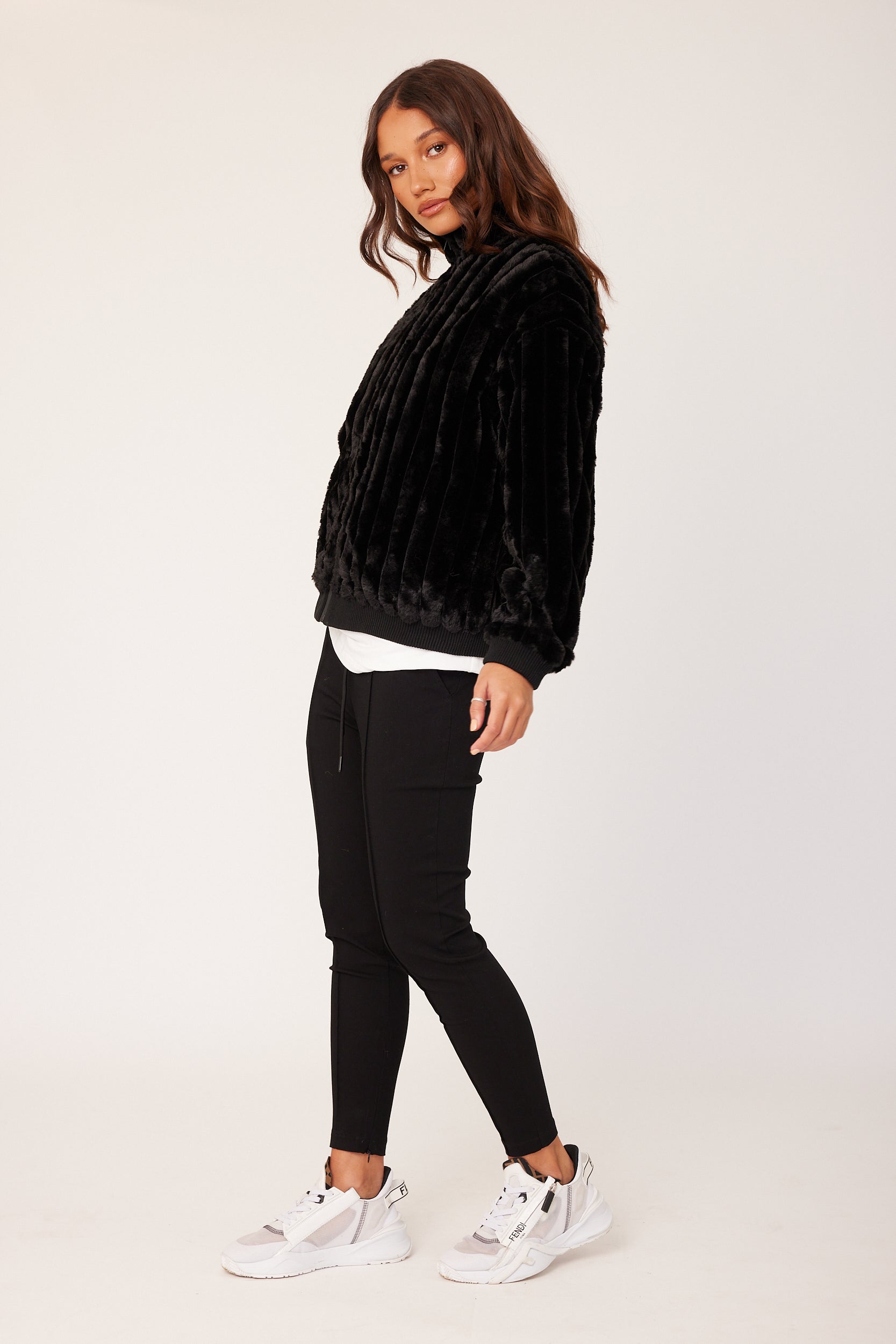 CHILLI Faux Jacket Black