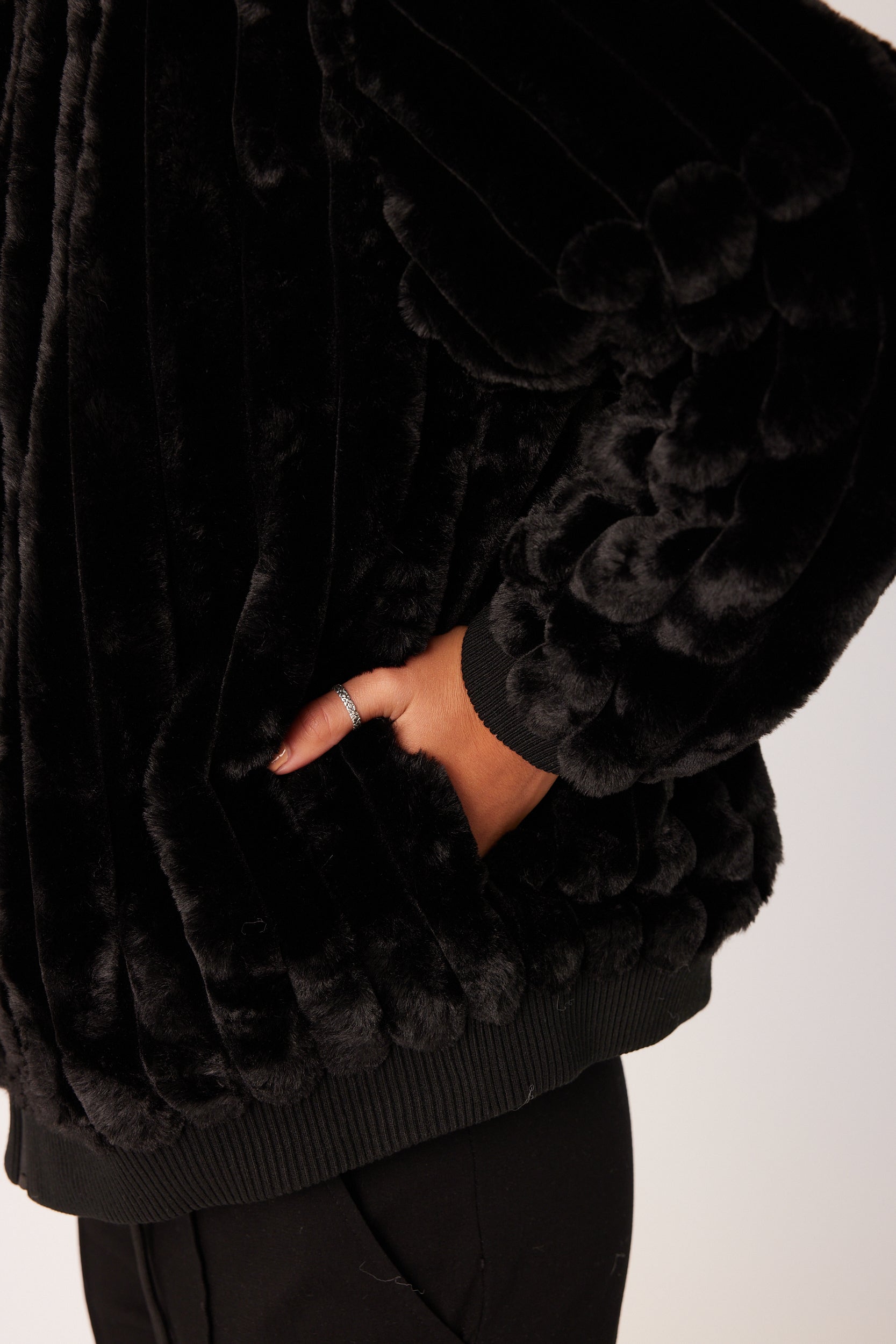 CHILLI Faux Jacket Black