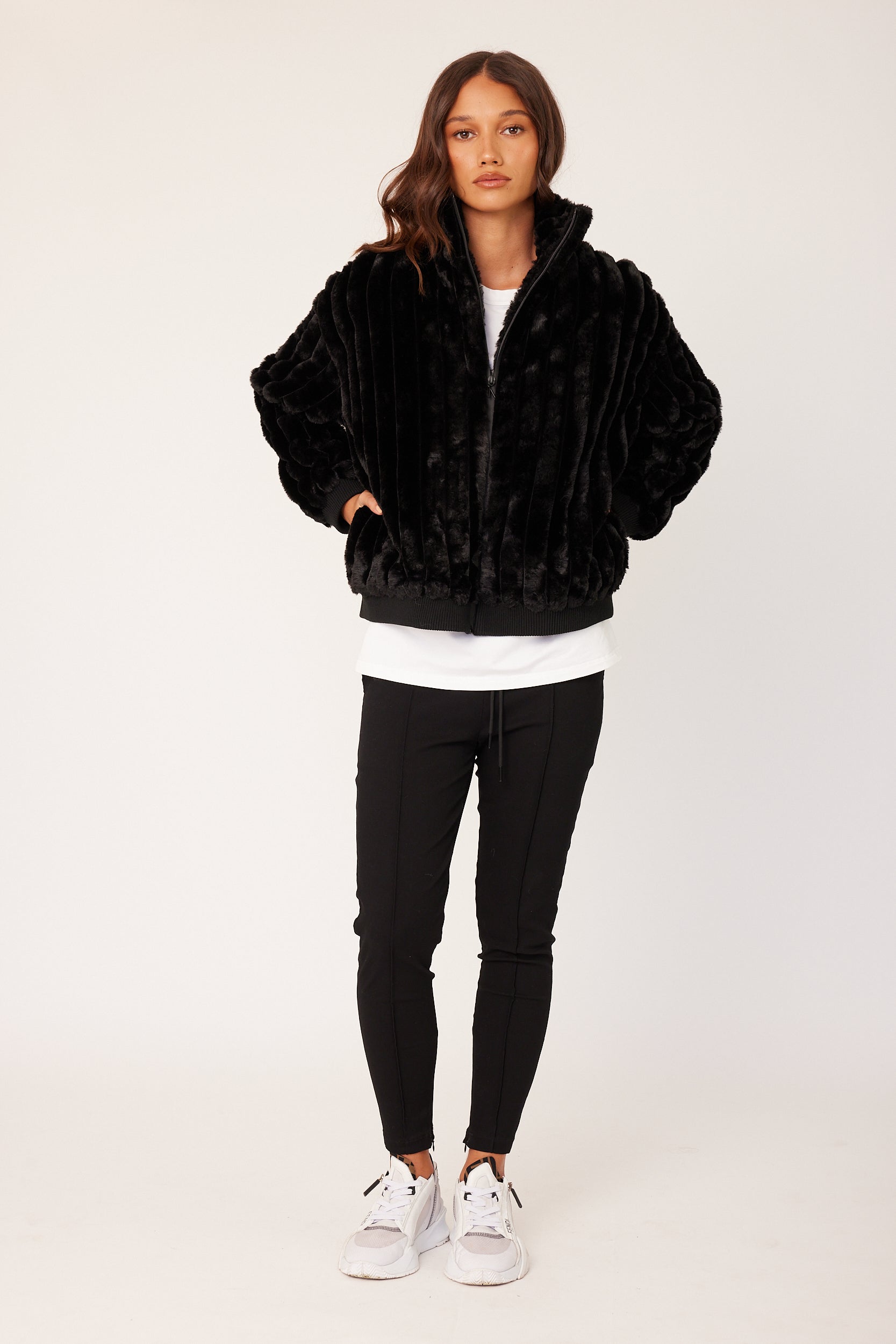CHILLI Faux Jacket Black
