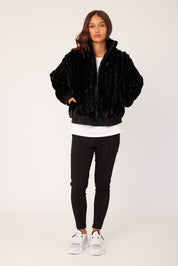 CHILLI Faux Jacket Black