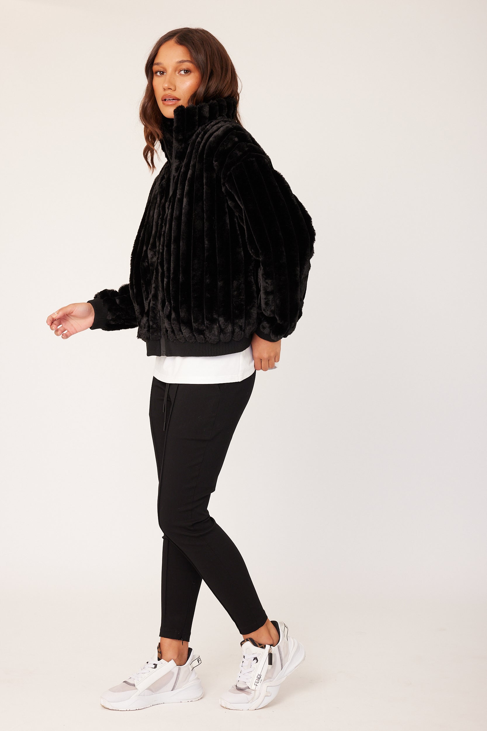 CHILLI Faux Jacket Black