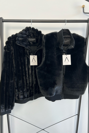 CHILLI Faux Jacket Black