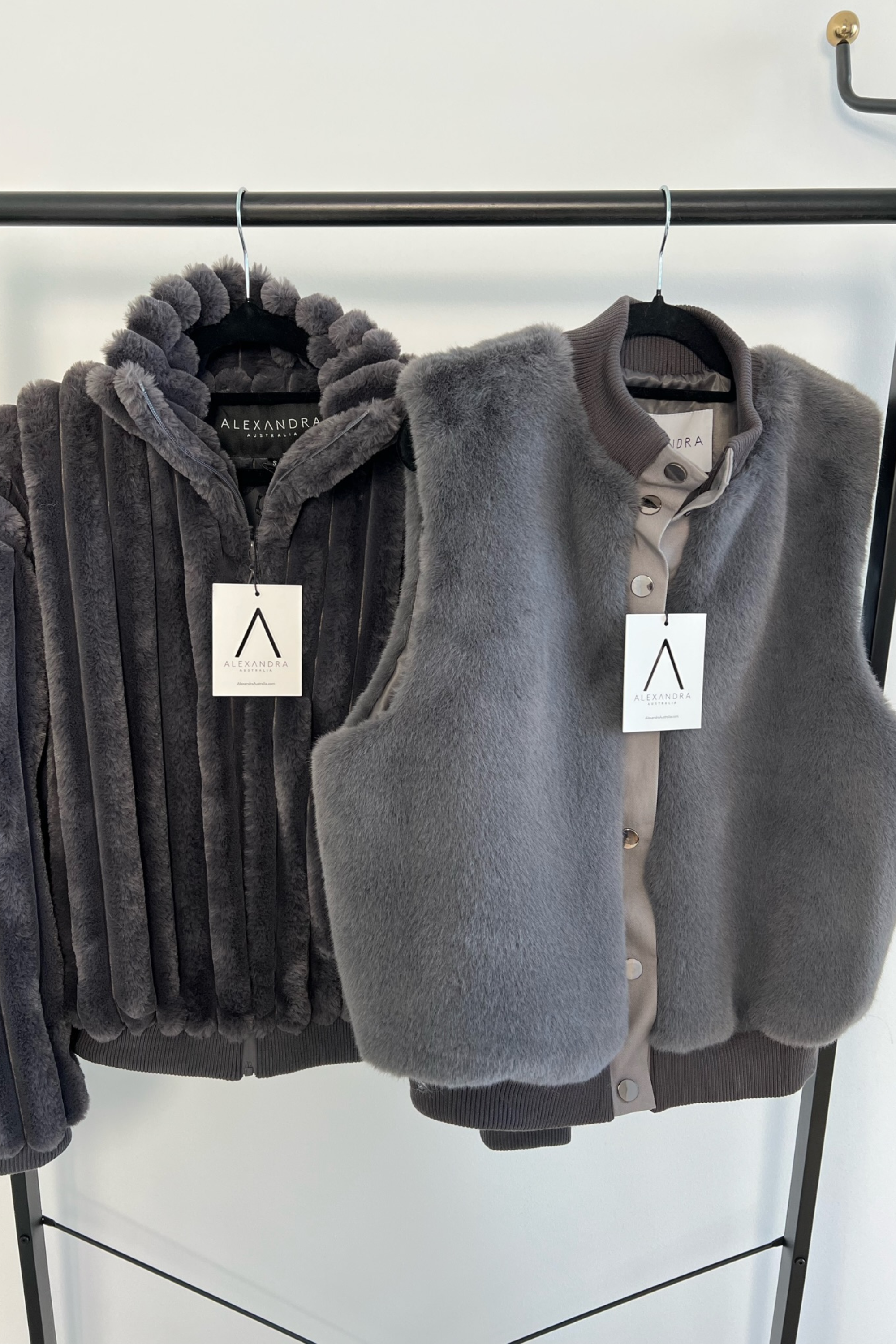 CHILLI Faux Jacket Dark Grey