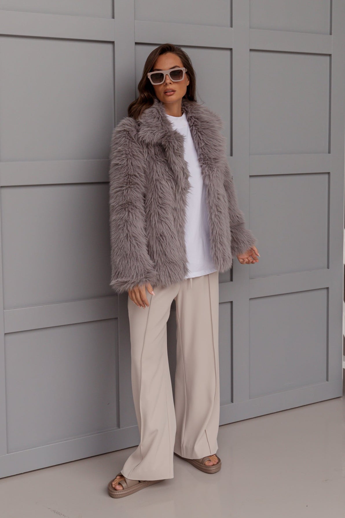 JUJU Faux Jacket Grey