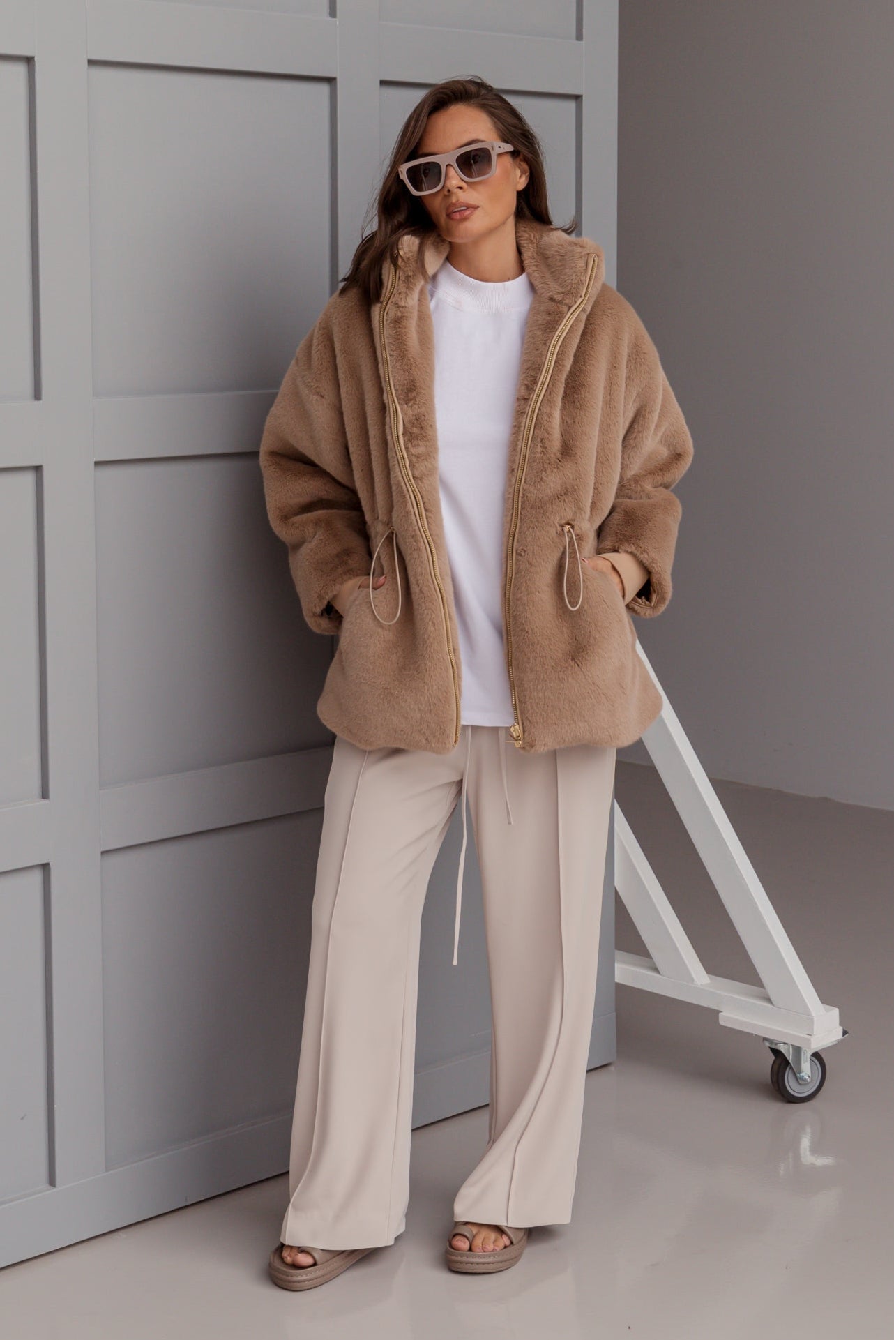 RAFFERTY Faux Jacket Hazelnut