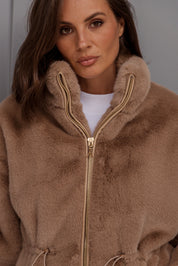 RAFFERTY Faux Jacket Hazelnut