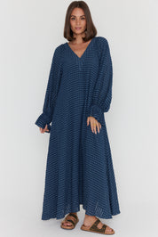 MADERO Dress Chequer Navy