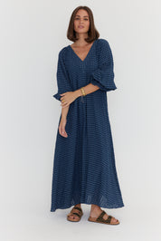 MADERO Dress Chequer Navy