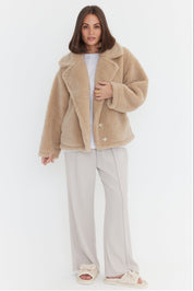 JETTY Faux Jacket Beige