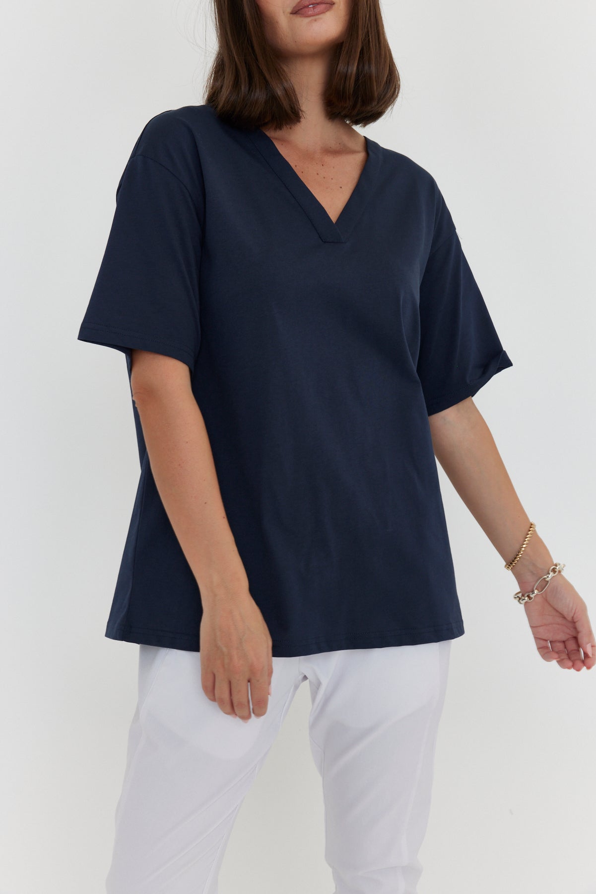 NIX V-Neck T-Shirt Navy