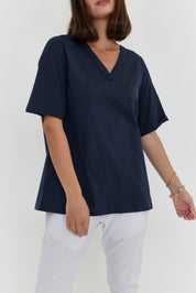 NIX V-Neck T-Shirt Navy