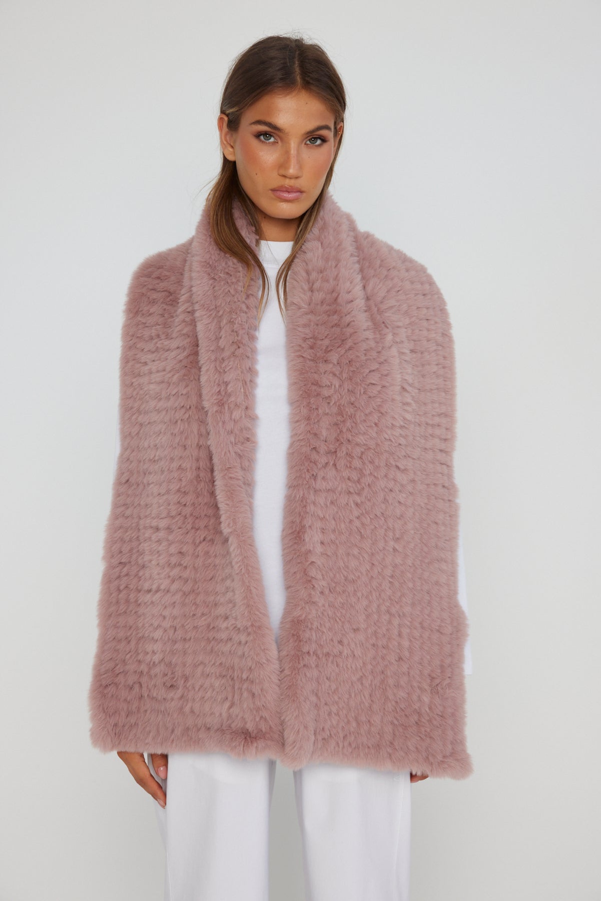 KALUA Faux Scarf Smokey Plum