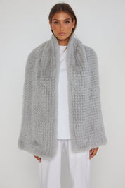 KALUA Faux Scarf Light Grey