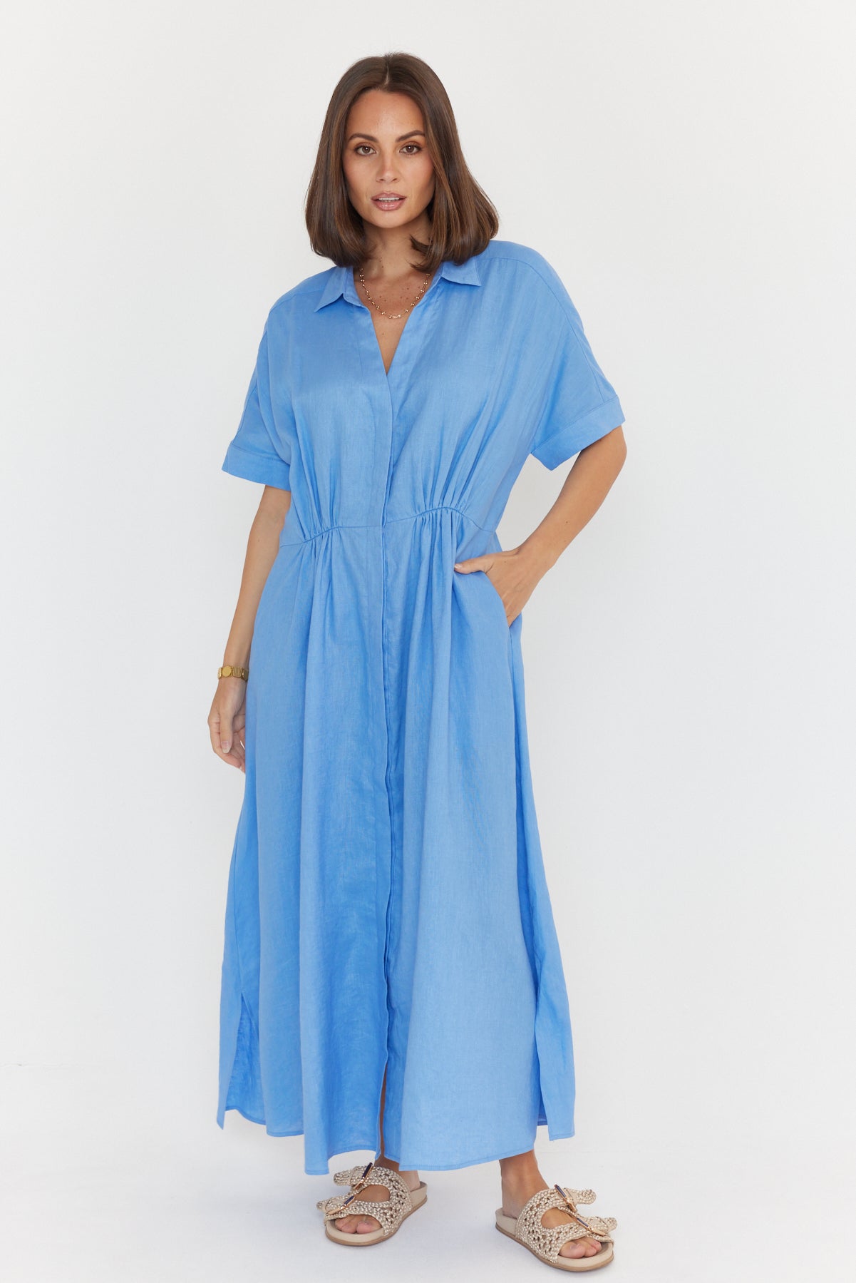 MAKILA Dress Cornflour Blue