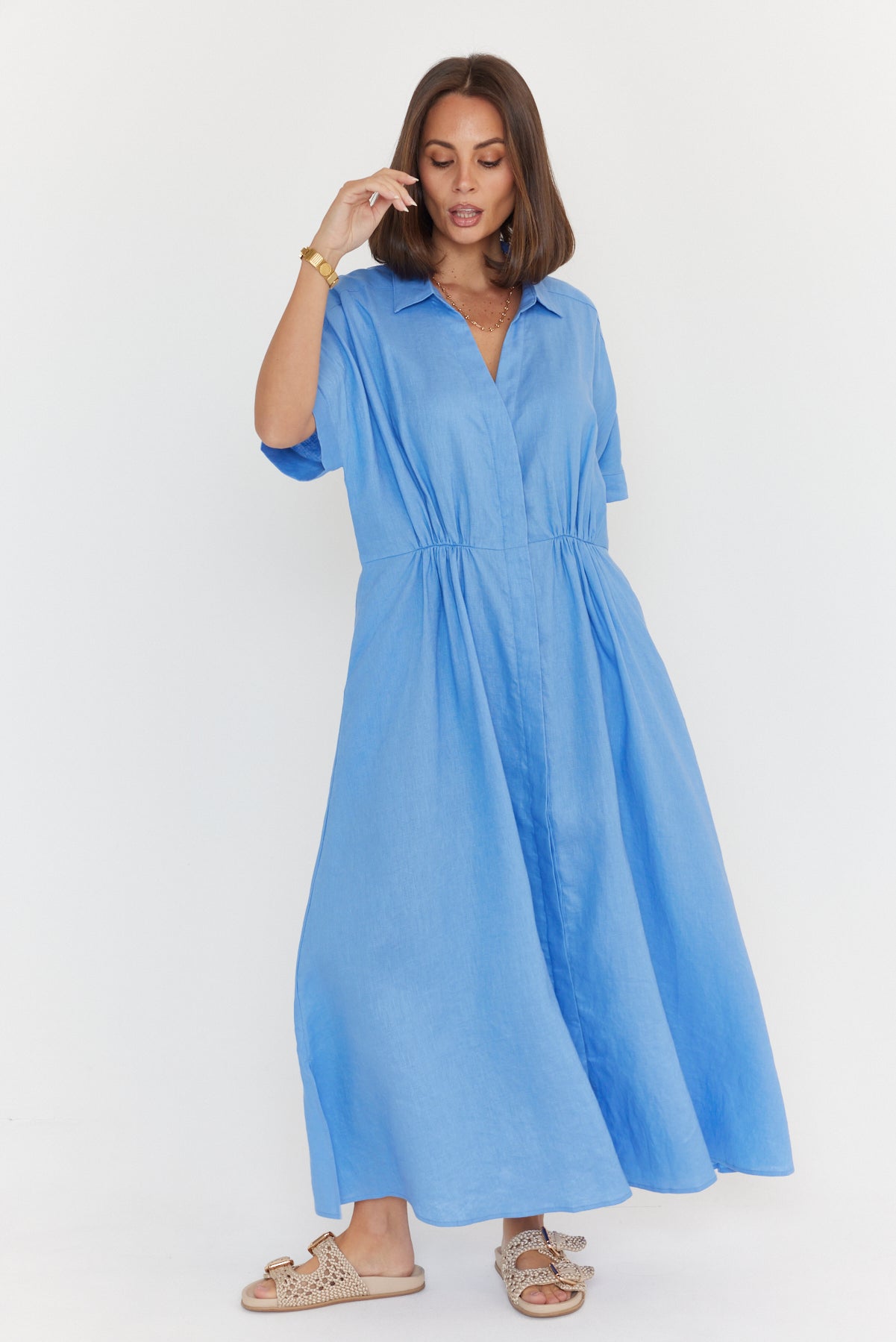 MAKILA Dress Cornflour Blue