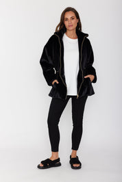 RAFFERTY Faux Jacket Black