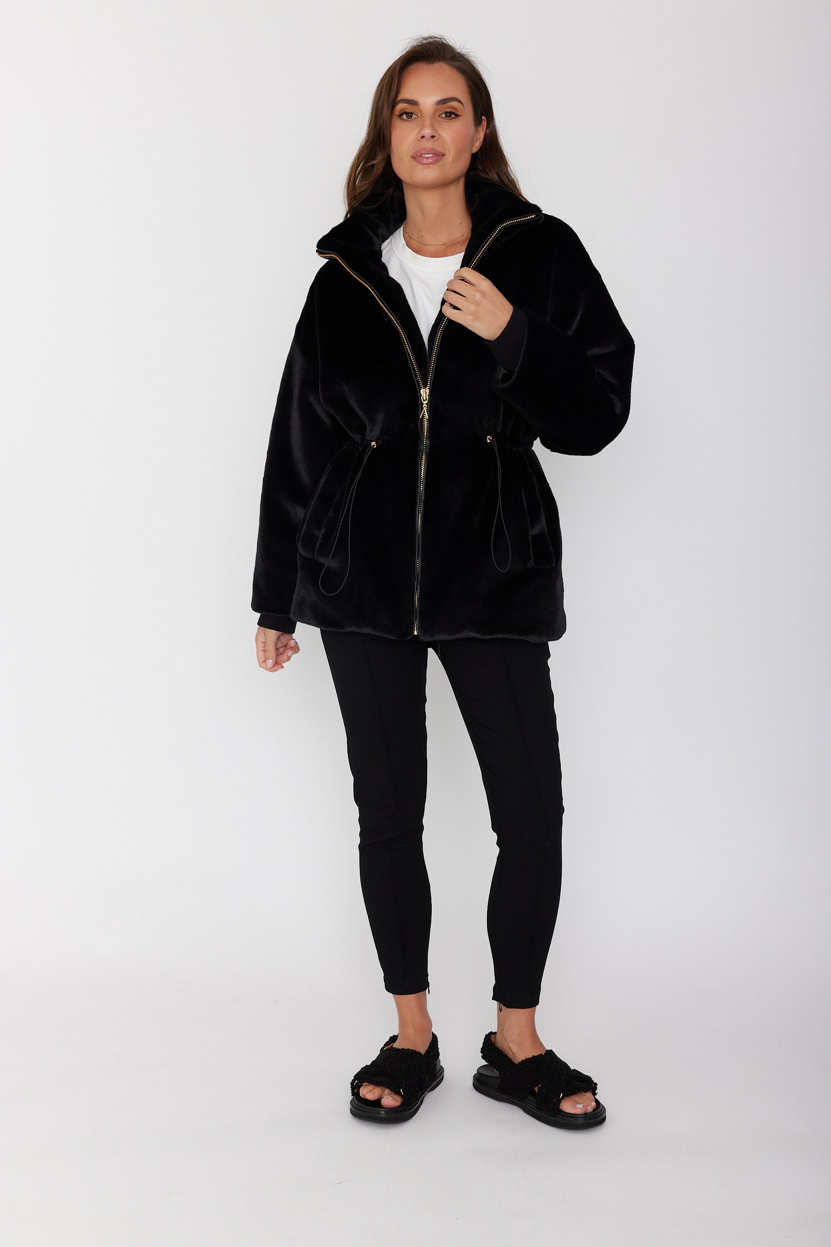 RAFFERTY Faux Jacket Black