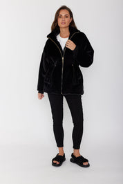 RAFFERTY Faux Jacket Black