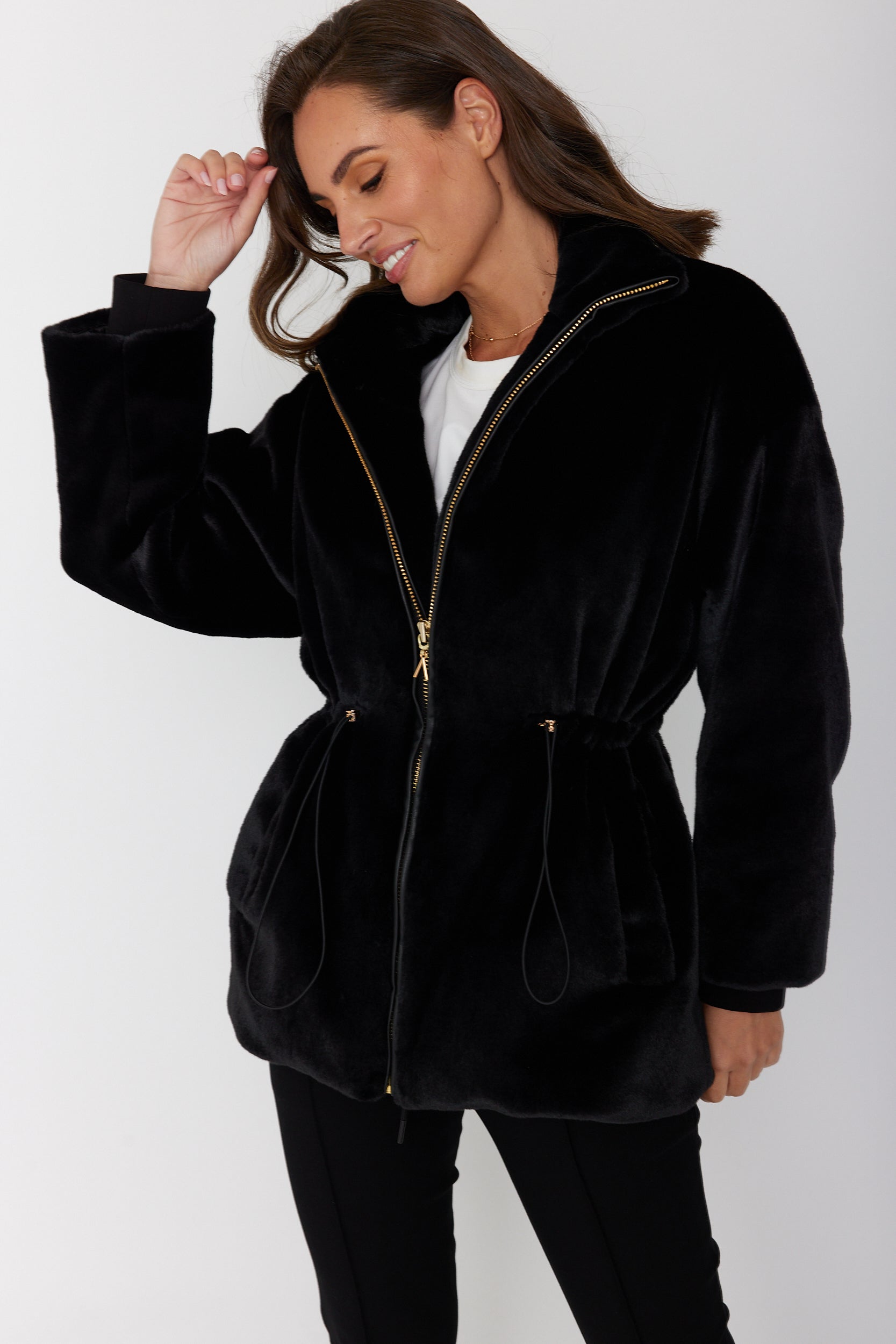 RAFFERTY Faux Jacket Black