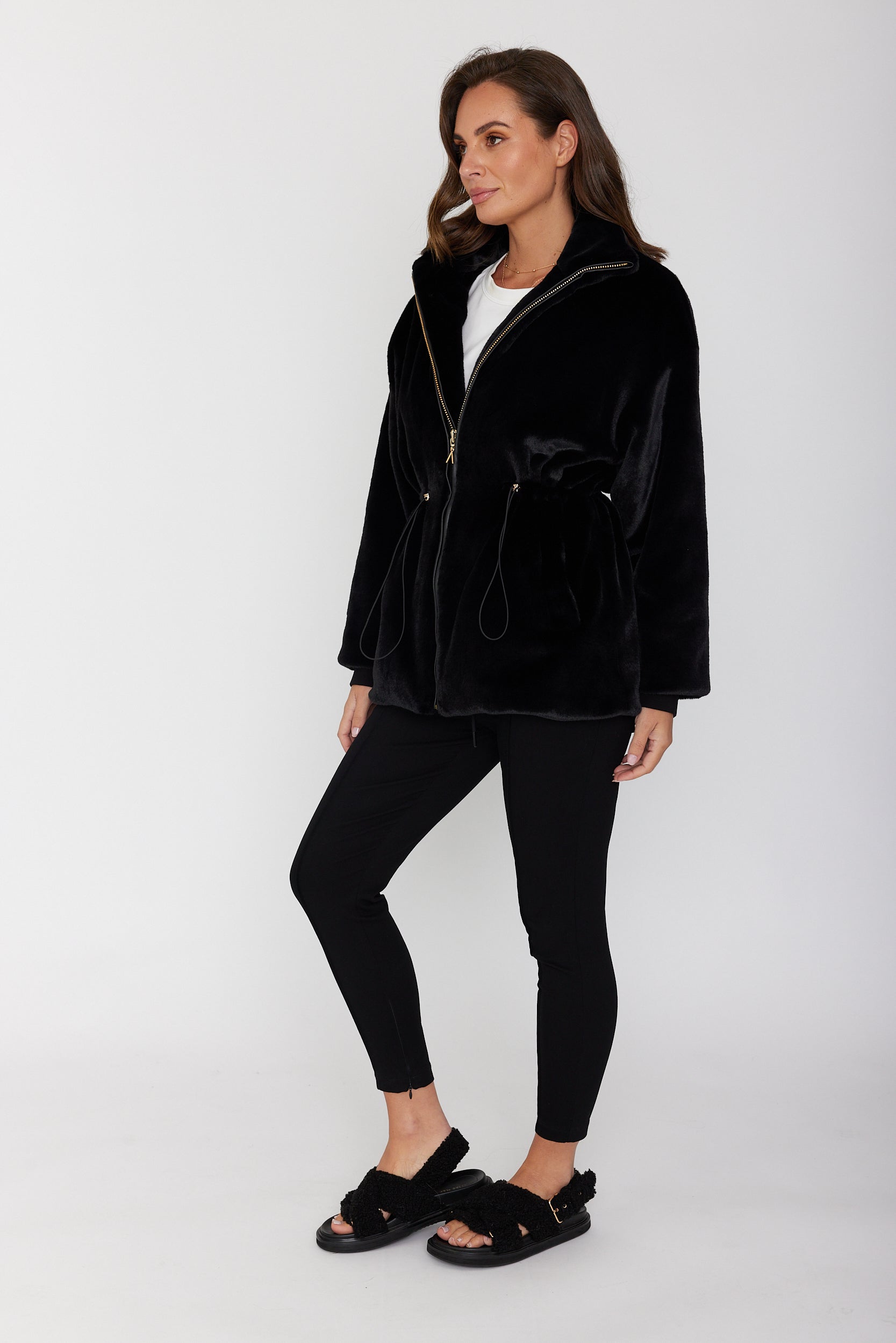 RAFFERTY Faux Jacket Black