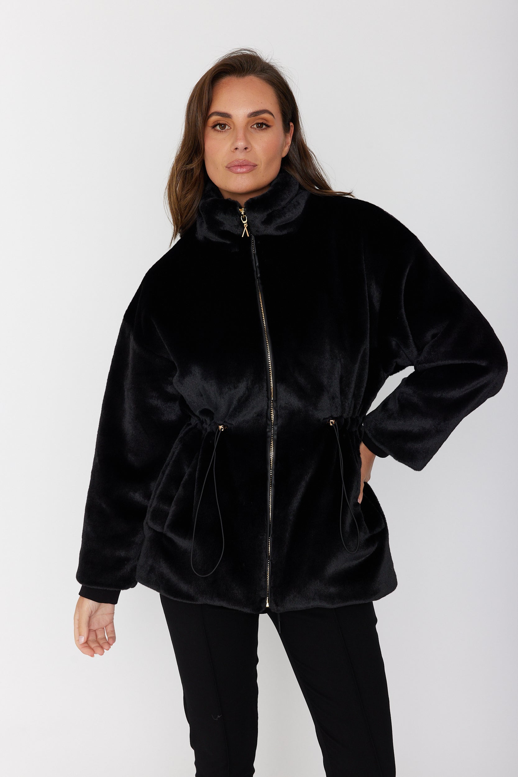 RAFFERTY Faux Jacket Black