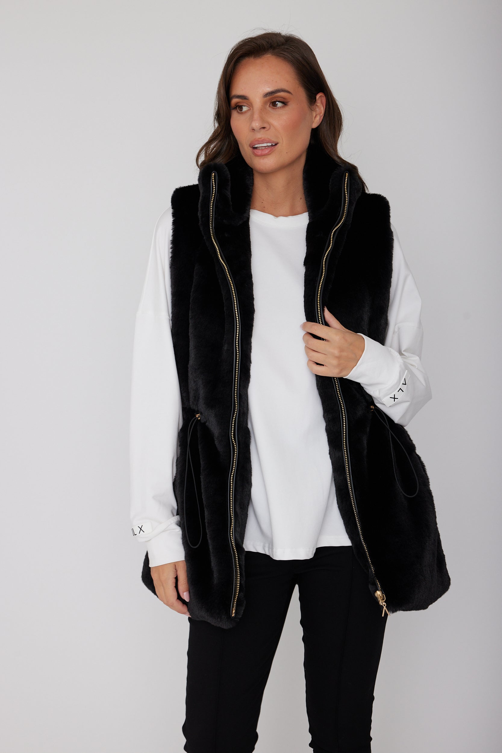 DUKE Faux Vest Black