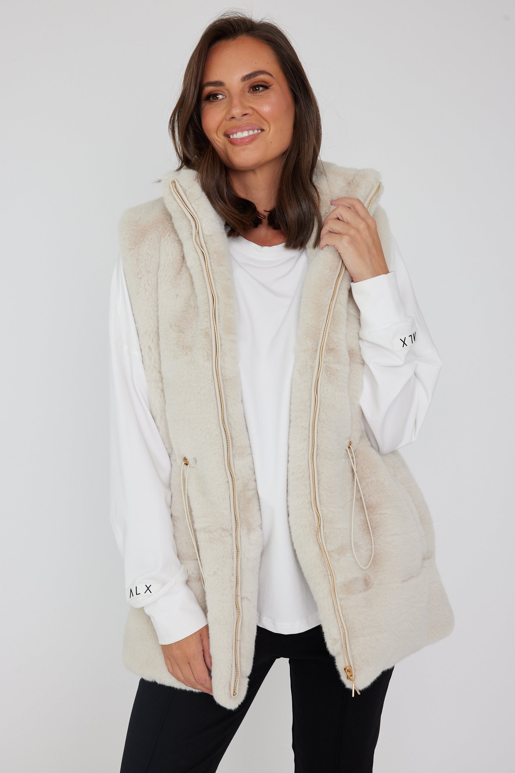 DUKE Faux Vest Sand