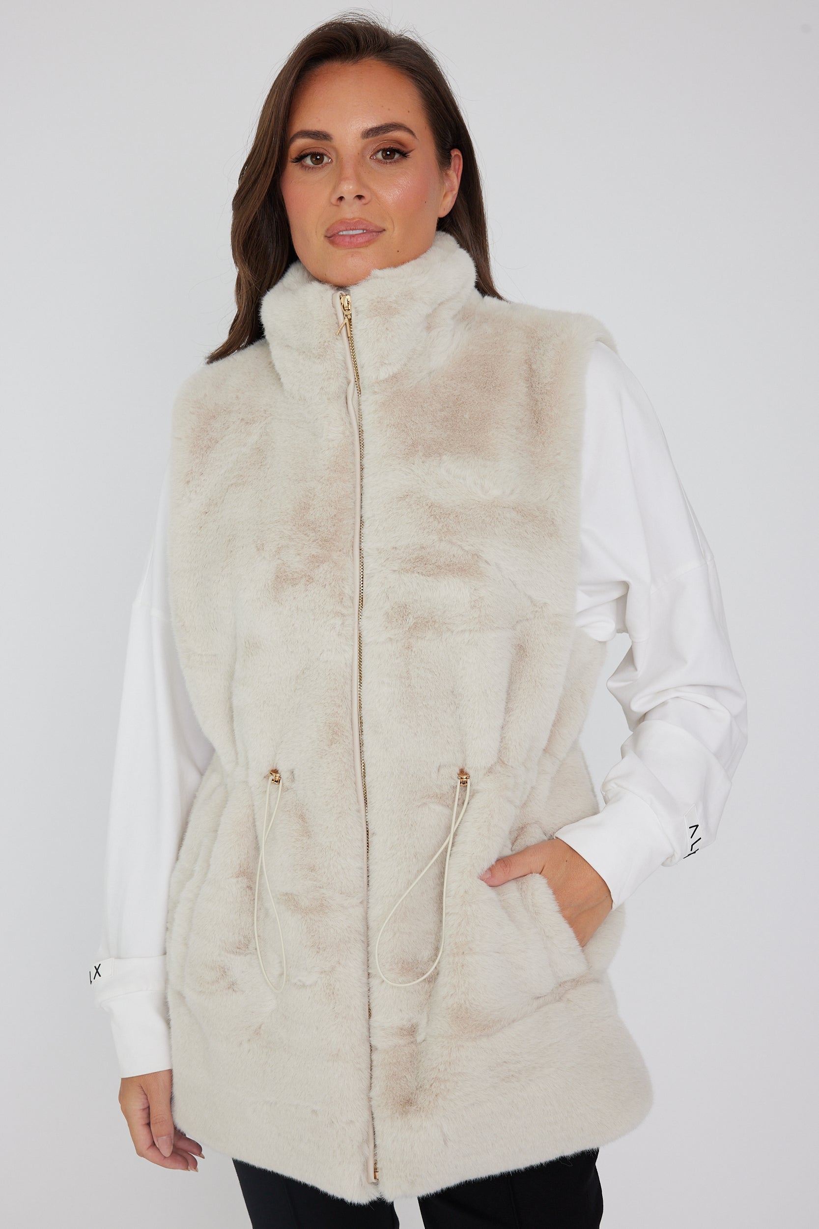 DUKE Faux Vest Sand