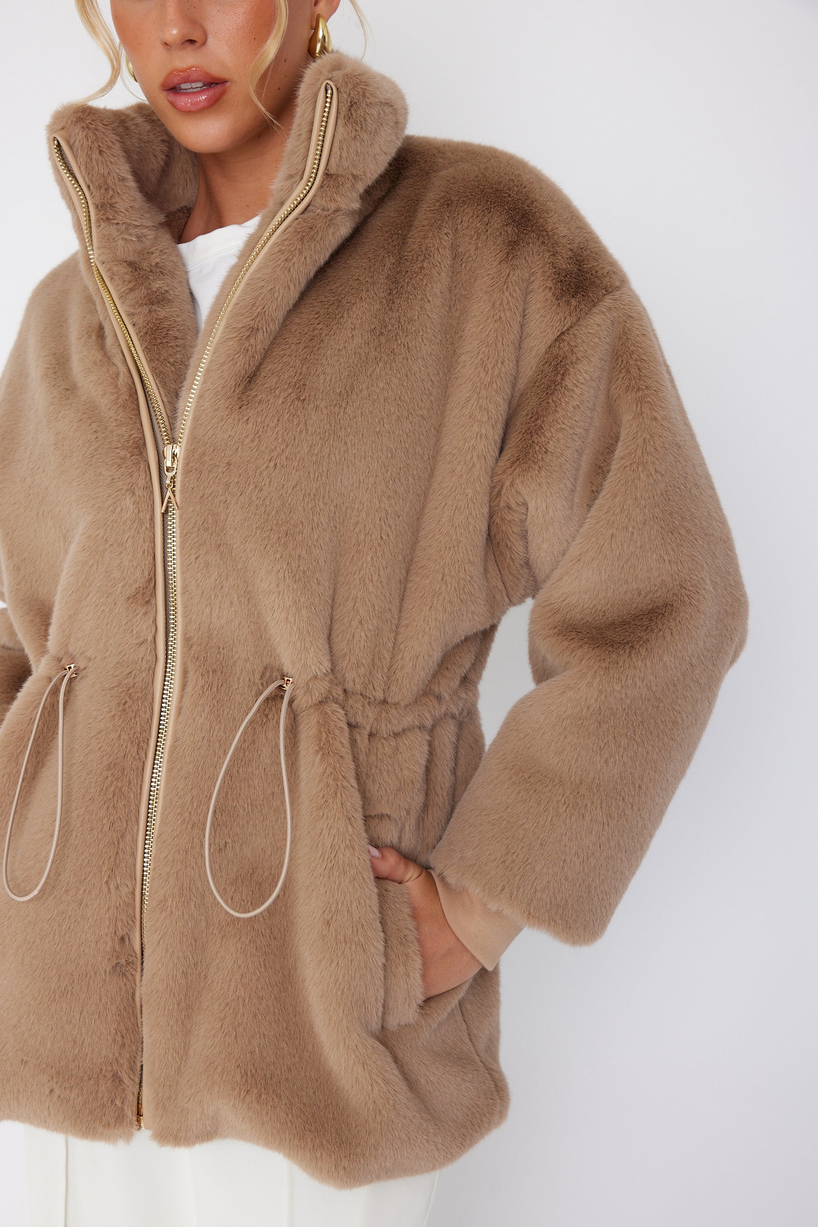 RAFFERTY Faux Jacket Hazelnut