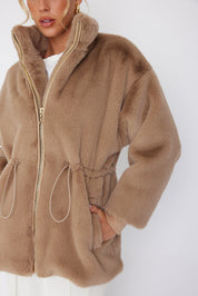 RAFFERTY Faux Jacket Hazelnut