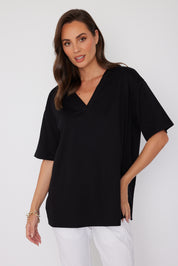 NIX V-Neck T-Shirt Black